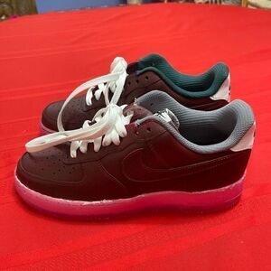 Nike Air Force 1 Red Pink Custom Painted Sneakers Shoes Men’s Size 7